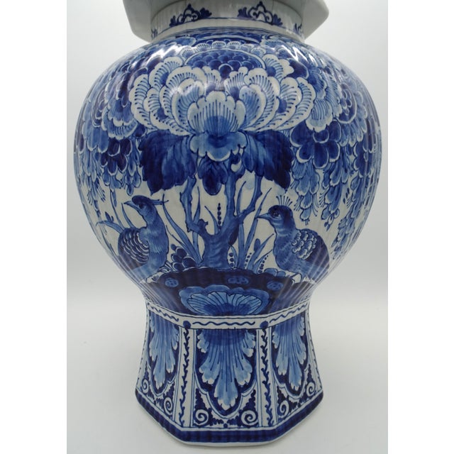 Blue Vintage Ceramic Delftware Jar, 1950 For Sale - Image 8 of 18