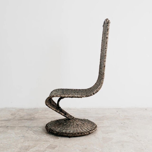 1970s S Chair in Banana Leaf Rope by Marzio Cecchi for Studio Most, 1970s For Sale - Image 5 of 12