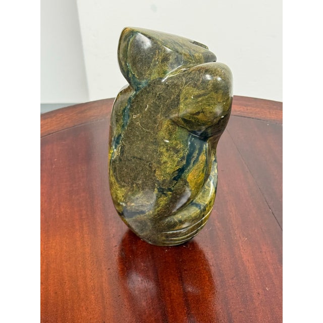 African African Hand-Carved Polished Stone Abstract Figure Sculpture For Sale - Image 3 of 12