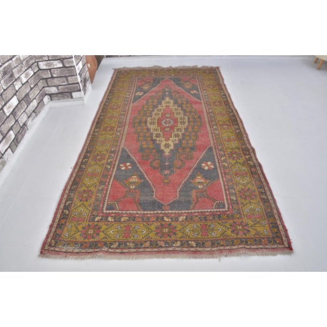 Mid-Century Modern Oushak Handmade Wool Rug For Sale - Image 3 of 11
