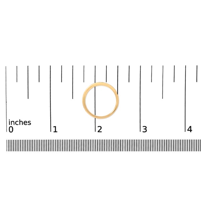 Metal 14K Yellow Gold 1/4 Cttw Round Diamond Milgrain Wedding Band (I-J Color, SI2-I1 Clarity) - Size 7 For Sale - Image 7 of 7