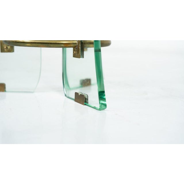 1960s Glass and Brass Coffee Table by Pietro Chiesa for Fontana Arte, Italy, 1960 For Sale - Image 5 of 10