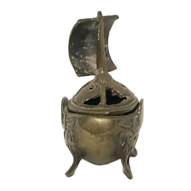Early 20th Century Japanese Bronze Incense Burner - Sailing Ship - Vintage For Sale - Image 5 of 8