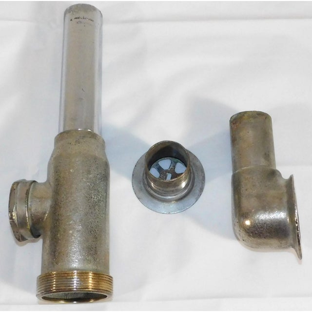 1927 Vintage "Standard" Chrome Sink Faucets With Waste Tube & Flange For Sale - Image 16 of 18