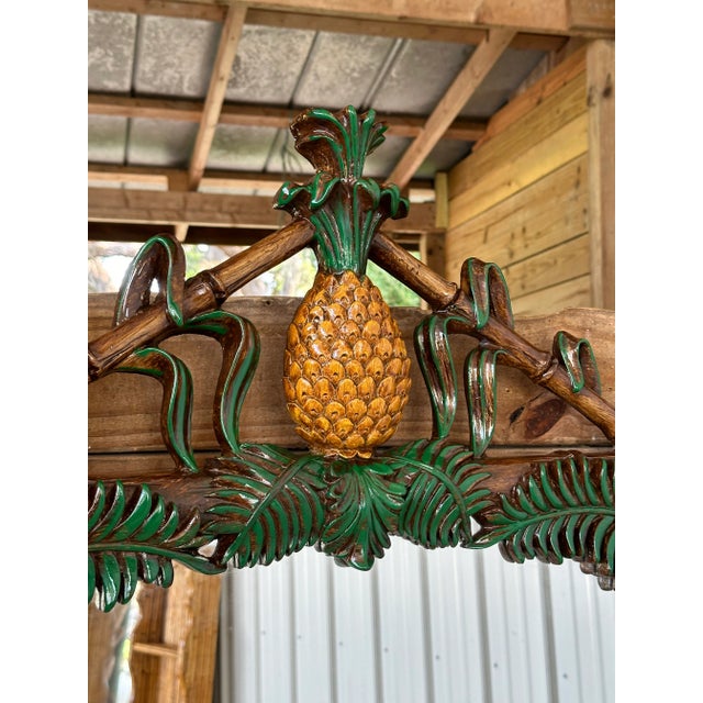 English Whimsical Pineapple Tropical Wall Mirror in the Manner of Gampel-Stoll For Sale - Image 3 of 12