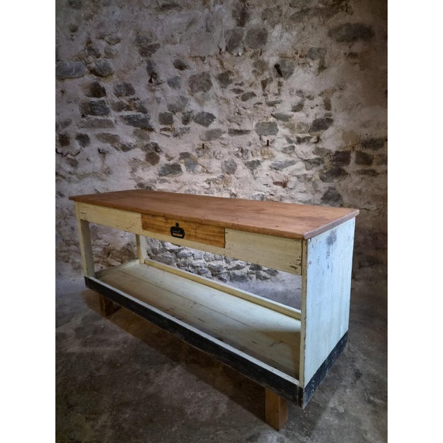 Vintage French Fabric Shop Table, 1930s For Sale - Image 11 of 18
