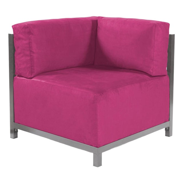 Axis Corner Chair Regency Fuchsia Titanium Frame For Sale