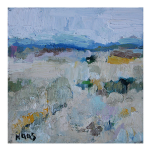 Abstract Southwestern Desert Landscape Oil Painting – Modern Earth Tone Art