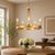 5-Light Light Gold Ring Chandelier, 26" Round, Minimalist Modern Lighting For Sale - Image 4 of 8