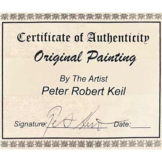 Contemporary Peter Robert Keil Framed Acrylic on Canvas Picasso Tribute Portrait, 22" X 27" For Sale - Image 9 of 11