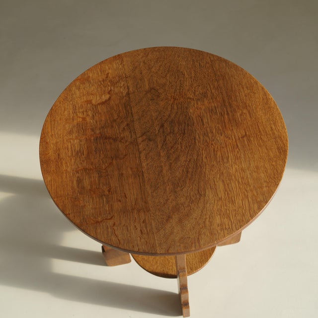 Dutch Amsterdam School Art Deco Stepped Side Table with Ball Feet, 1920s For Sale - Image 14 of 16
