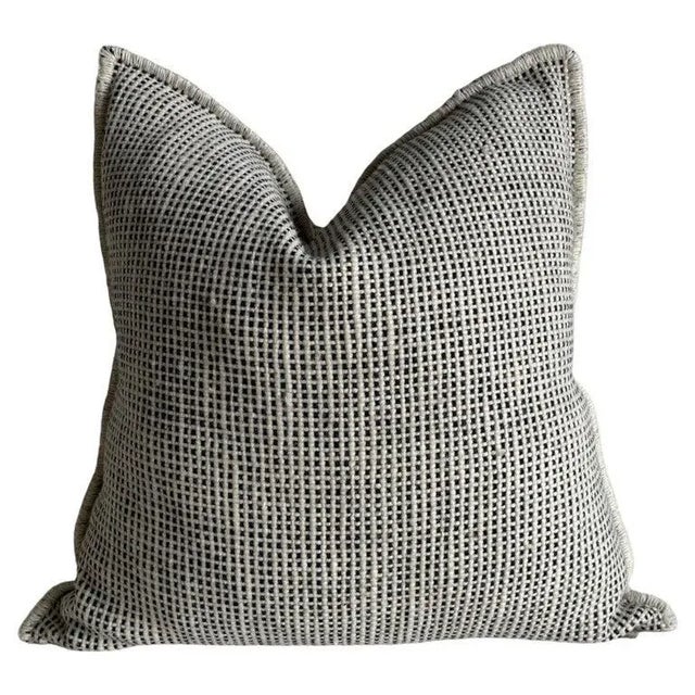 Black Billy Hand Made Wool Pillow With Down Insert For Sale - Image 8 of 8