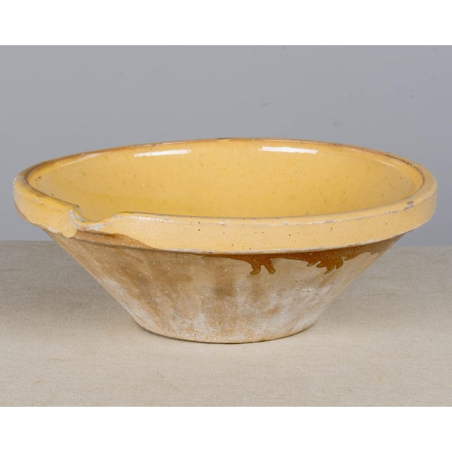 French Country Yellow Glazed Earthenware Tian Bowl, Rustic Provence For Sale In Orlando - Image 6 of 11