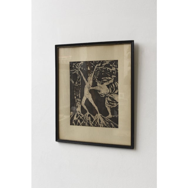Mid-Century Modern Vintage "Daphne and Apollo" Framed Artist's Proof by Harriet Zeitlin, Circa 1970s For Sale - Image 3 of 17