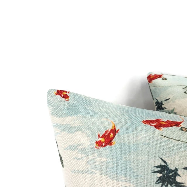 Kirin in Pearl Chinoiserie Pillow Cover For Sale - Image 4 of 8