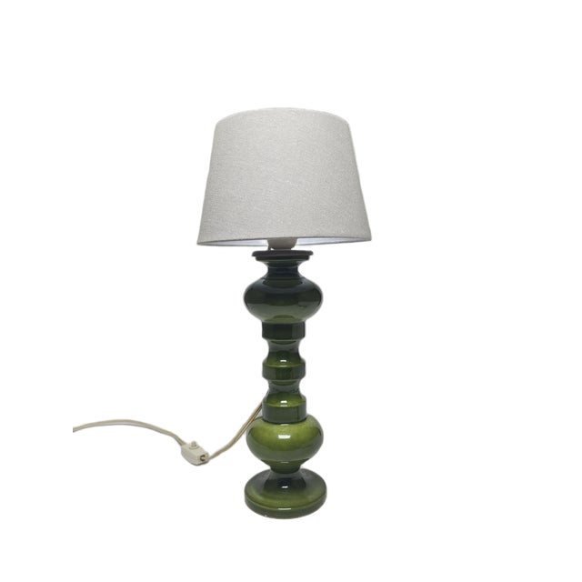 Polish Postmodern Bedside Lamp in Glass and Pottery, 1980s For Sale - Image 3 of 11