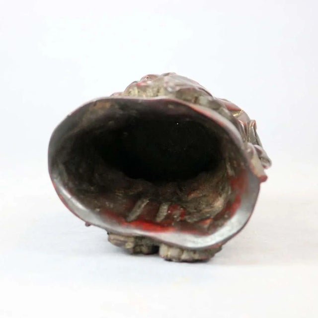 Antique Chinese Carved-In-Relief Resin Genre Scene Libation Cup For Sale - Image 12 of 13