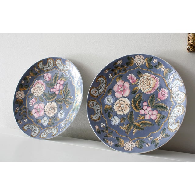 These vintage, decorative plates are so pretty and unique! Raised floral and paisley motifs in blush pink, pale peach,...