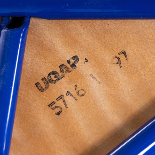 French Bright Blue Laboratory Stools, 1970s, Set of 6 For Sale - Image 16 of 18