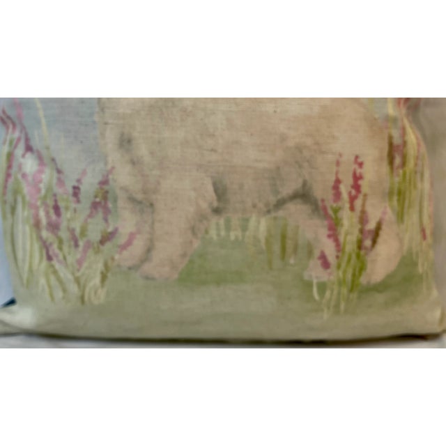 Square Pillow Adorned With a Playful White Westie Terrier Dog Portrait - Made in the U K For Sale In Dallas - Image 6 of 12