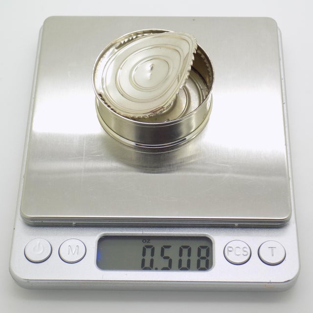 Vintage Italian Handmade Genuine Silver Opened Can Figurine, 1980s For Sale - Image 12 of 14