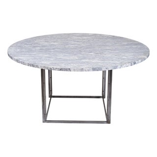 PK 54 Dining Table in Cipollini Marble attributed to Poul Kjærholm for E. Kold Christensen, 1960s For Sale
