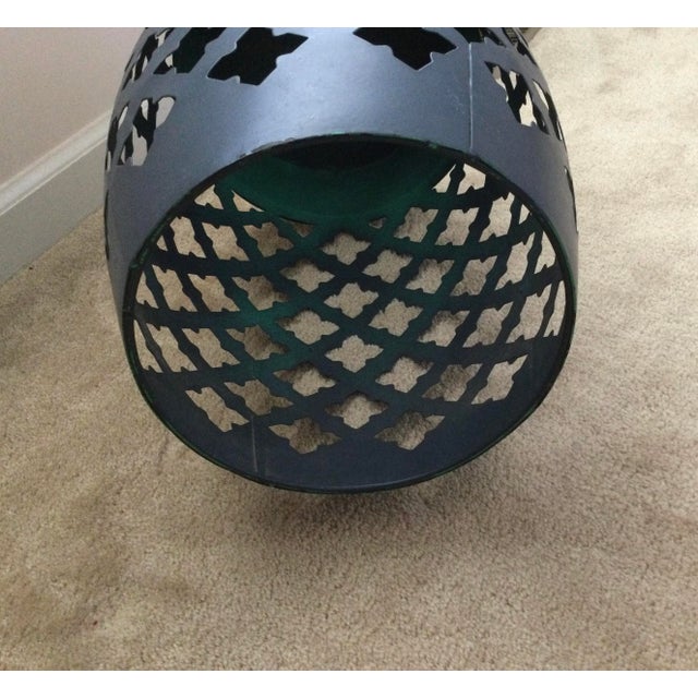 Late 20th Century Metal Lace Cut Garden Stool For Sale - Image 6 of 9