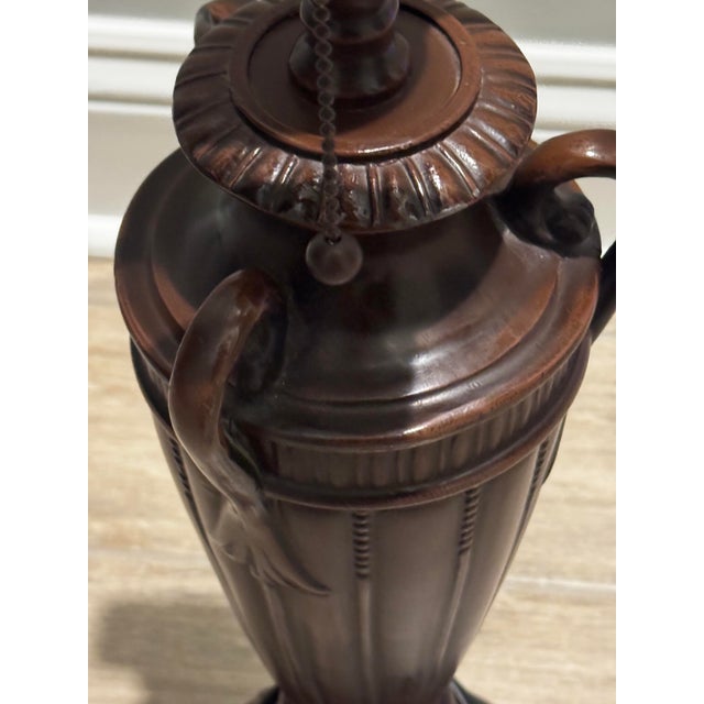 Tiffany Studios Late 20th Century Tiffany Style Dragonfly Table Lamp With Bronze Base For Sale - Image 4 of 6