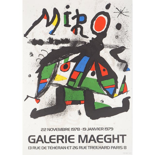 Joan Miro, Exposition 1978 Galerie Maeght Poster, Lithograph For Sale