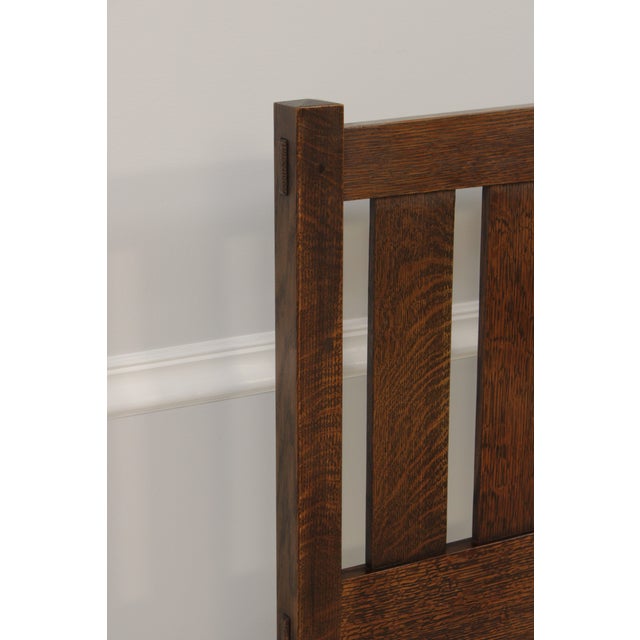 Stickley King Size Mission Oak Arts & Crafts Bed For Sale - Image 12 of 15