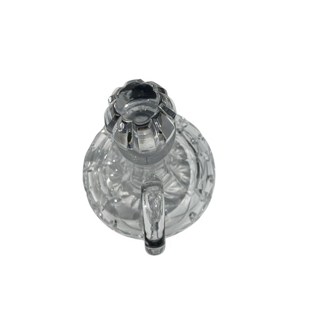Vintage Crystal Wine Decanter With Handle European Cut Crystal With Stopper For Sale In Orlando - Image 6 of 9