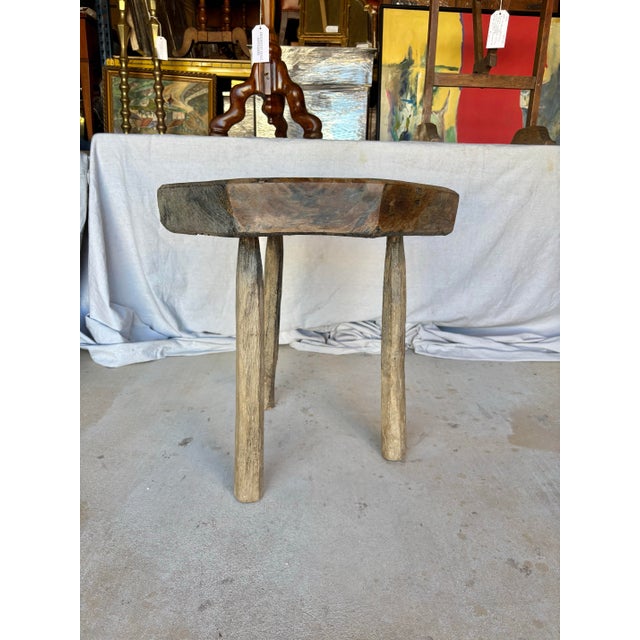 Found in the South of France, this Late 19th Century French Octagonal Butchers Block Side Table was crafted in the late...