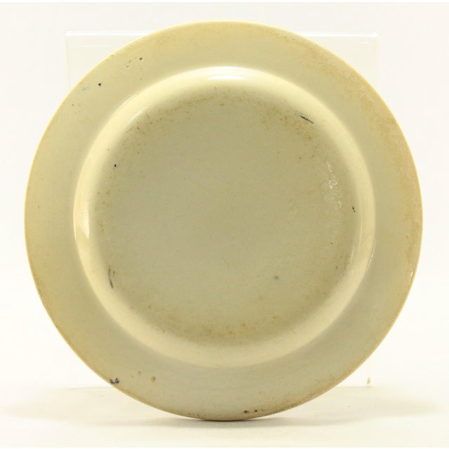 1830s Creil-Montreau French Faience Polychrome Transfer Plate 3 Generations For Sale - Image 10 of 12