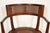 Wood Michael Taylor for Baker Furniture Klismos Cherry Wood and Cane Armchair, Newly Refinished For Sale - Image 7 of 15