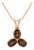 Smoky Quartz Pendant Necklace | Brown Gemstone Floral Pendant | Gold Statement Stacking Pendant For Sale