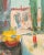 Paint Colorful Vintage Cityscape by Heinz Rosein For Sale - Image 7 of 12