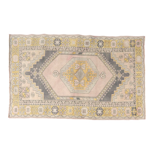 Vintage Anatolian Oushak Rug For Sale