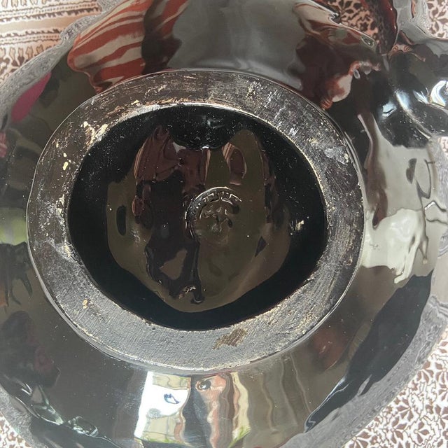 Black French Majolica Vallauris Manta Ray Dish Platter, 1960 For Sale - Image 8 of 9