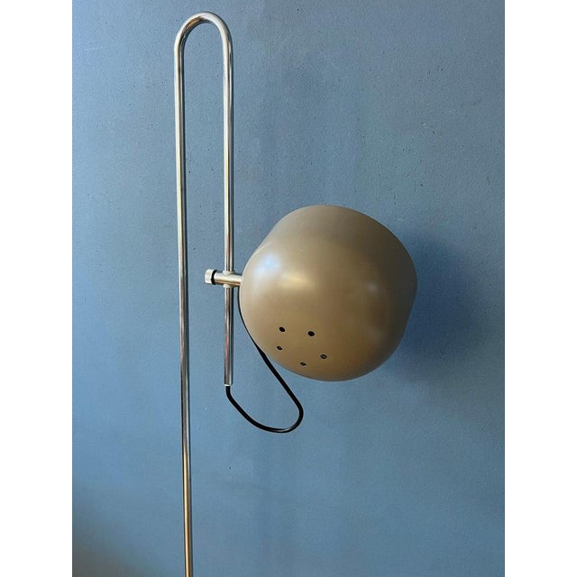 Beige Vintage Beige Adjustable Floor Lamp For Sale - Image 8 of 11