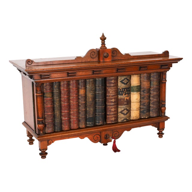 Antique Victorian Walnut Table Top Collectors Cabinet, 1840s For Sale