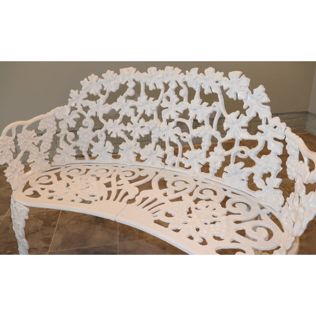 White Circa 1950s — By J. F. Day & Co. Cast Iron Grapevine Garden Suite, 5 Pieces, Attributed For Sale - Image 8 of 13