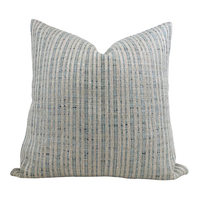 Unravel Pillow Cover in Aqua, 22x22 Pillow For Sale