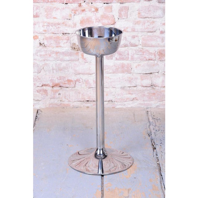 Bauhaus Pedestal in Metal, Czech, 1970s For Sale - Image 4 of 9