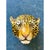 Yellow Vintage Boho Glazed Ceramic Leopard Wall Hanging For Sale - Image 8 of 10