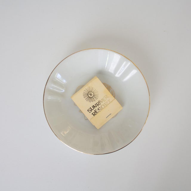 The Stanford Court Nob Hill San Francisco, California souvenir ashtray or catchall features a central 'SC' surrounded by...