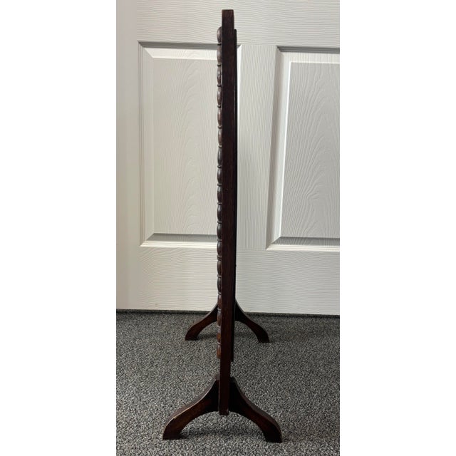 Vintage English Wood and Brass Repousse Fire Screen With Maritime Motif For Sale - Image 4 of 7