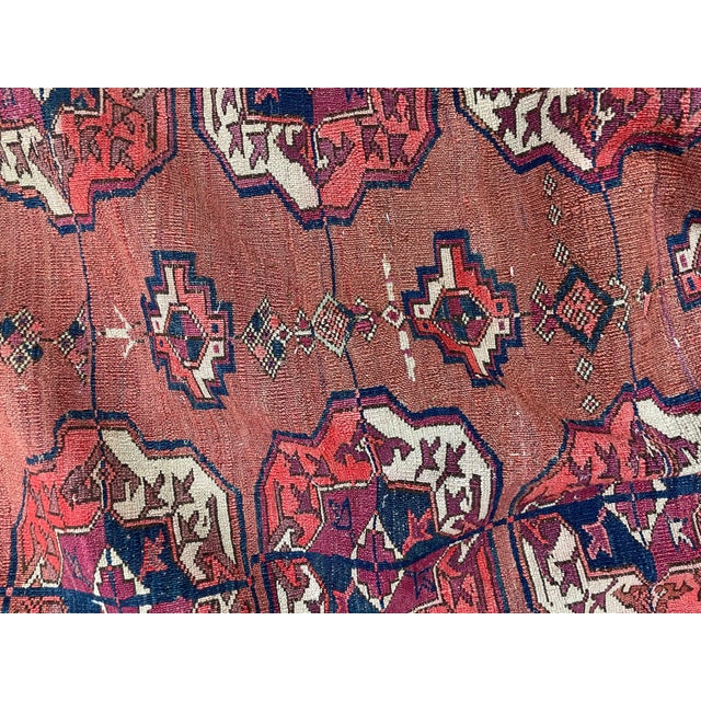 Late 19th Century Antique Tekke Turkoman Carpet, as Is For Sale - Image 5 of 12