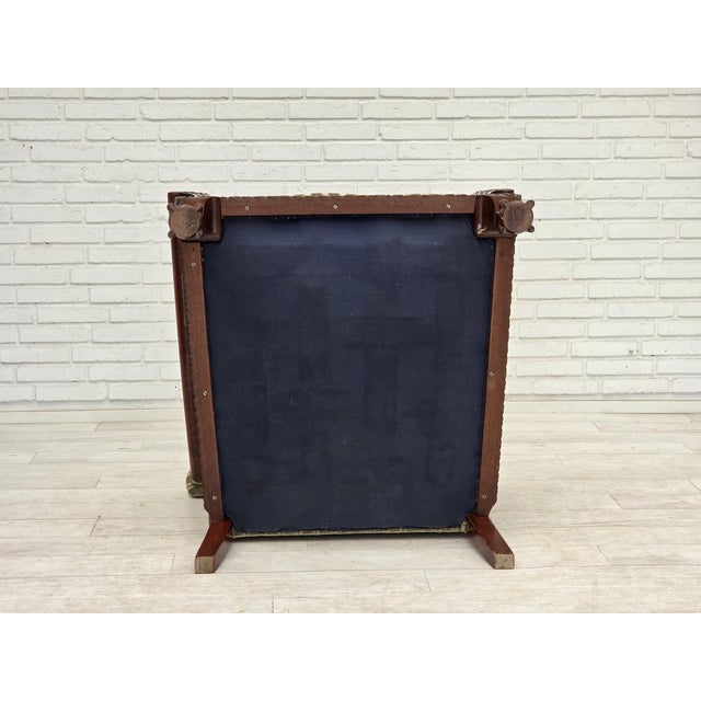Danish Armchair in Furniture Velour and Teak Wood, 1950s For Sale - Image 11 of 15