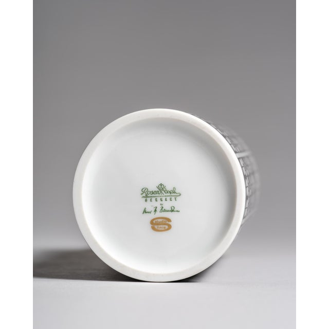 Baumann German Graphic Porcelain Vases by Hans Theo for Rosenthal, 1960s, Set of 2 For Sale - Image 10 of 16
