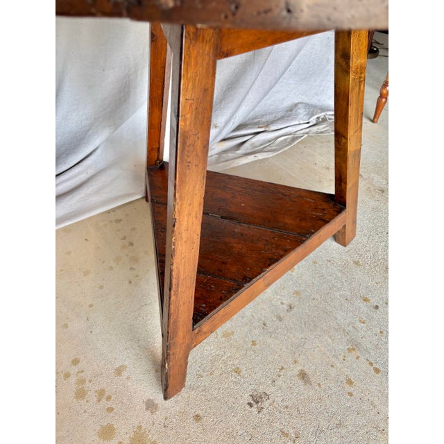 19th Century English Pine Cricket Table For Sale - Image 4 of 12